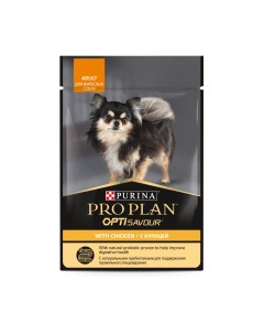 Pro Plan пауч для собак мелких и карликовых пород кусочки в соусе Курица 85 г Purina pro plan