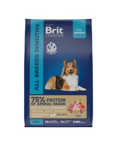 Premium Dog Sensitive сухой корм для собак с чувствительным пищеварением Ягненок 1 кг Brit*