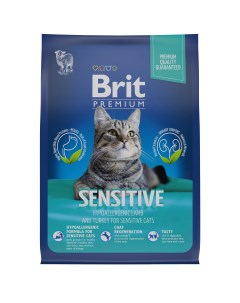 Premium Cat Sensitive для взрослых кошек с чувствительным пищеварением Ягненок 400 г Brit*
