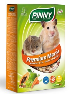 Premium Menu полнорационый корм для хомяков и мышей Фрукты 700 г Pinny