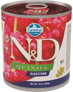 Dog Quinoa Wet Food Digestion консервы для собак для поддержания пищеварения Ягненок 285 гр Farmina n&d