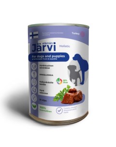 Полнорационные консервы для щенков и собак всех пород Индейка 400 г Jarvi