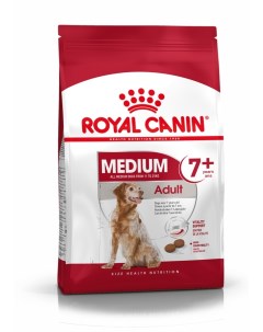 Medium Adult 7 для собак старше 7 лет средних пород Курица 4 кг Royal canin