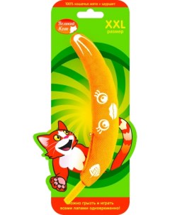Игрушка Мятный Банан с шуршащим элементом для кошек 18 см Великий кот
