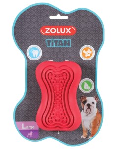 Игрушка Титан Кость кормушка для собак 8 см Красный Zolux