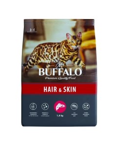 Hair Skin сухой корм для взрослых кошек с чувствительной кожей Лосось 1 8 кг Mr.buffalo