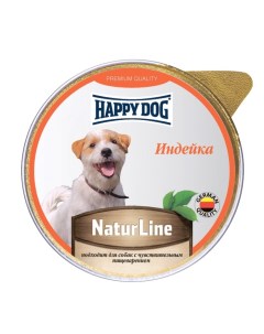 NaturLine консервы для собак паштет Индейка 125 г Happy dog