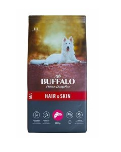 Hair Skin сухой корм для взрослых собак всех пород Лосось 800 г Mr.buffalo