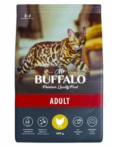 Adult сухой корм для взрослых кошек Курица 400 гр Mr.buffalo