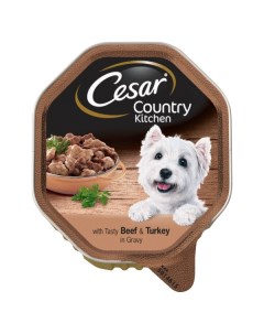 Влажный корм для собак Country Kitchen говядина индейка 150г Cesar