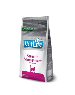 Vet Life Cat Management Struvite корм для кошек при МКБ Диетический 2 кг Farmina vet life