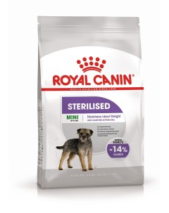 Mini Sterilised Adult корм для взрослых стерилизованных собак мелких пород Курица 3 кг Royal canin