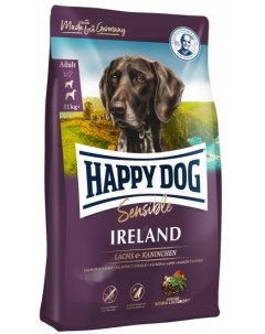 Sensible Ireland корм для взрослых собак всех пород с чувствительной кожей Лосось и кролик 12 5 кг Happy dog