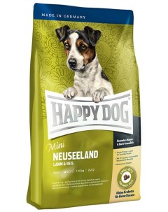 Supreme Mini Neuseeland корм для взрослых собак мелких пород склонных к аллергии Ягненок 4 кг Happy dog