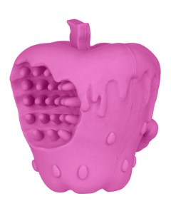 Игрушка для собак яблоко с пищалкой с ароматом бекона 10 см Розовый Mr.kranch