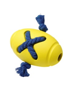 Silver series игрушка для собак мяч регби с канатом Желтый Homepet