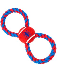Игрушка Человек паук мячик на веревке для собак 29 см Красный Buckle-down