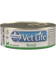 Vet Life Cat Renal консервы для кошек при заболевании почек Курица 85 г Farmina vet life