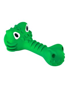 Игрушка для собак крокодил с пищалкой с ароматом курицы 18 см Зеленый Mr.kranch