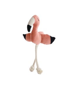 Игрушка для собак фламинго с канатом и пищалкой 24 х 13 5 х 6 см Персиковый Mr.kranch