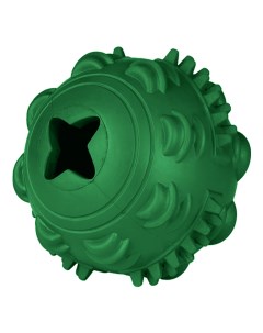 Игрушка для собак мяч с шипами с ароматом курицы 8 см Зеленый Mr.kranch