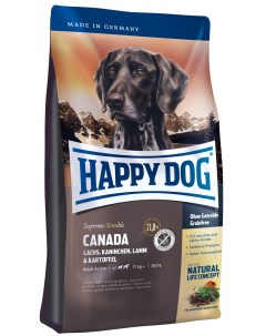 Supreme Sensible Canada корм для взрослых собак всех пород Лосось кролик ягненок 2 8 кг Happy dog