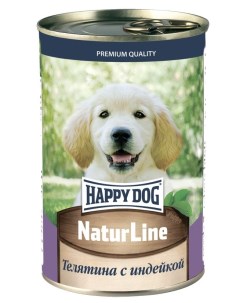 Nature Line консервы для щенков Телятина и индейка 410 г Happy dog