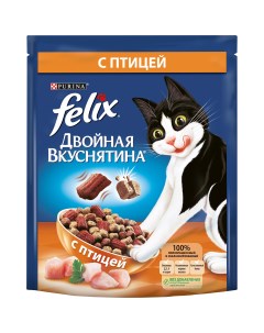 Двойная вкуснятина для кошек Птица 1 3 кг Felix