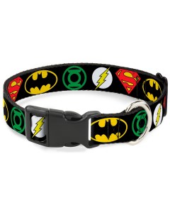 Ошейник "Лига справедливости лого" с пластиковой застёжкой (23-38 см., Разноцветный) Buckle-down