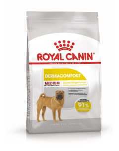 Medium Dermacomfort корм для собак средних размеров с раздраженной кожей Птица 10 кг Royal canin