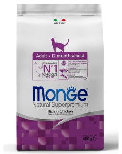 Cat Adult корм для взрослых кошек Курица 400 гр Monge