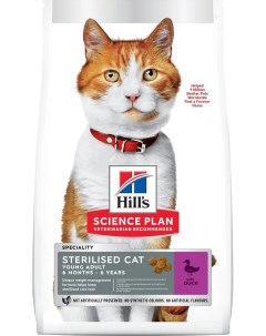 Science Plan Sterilised Cat корм для стерилизованных молодых кошек до 6 лет Утка 3 кг Hill`s