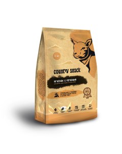 Country snack корм сухой для взрослых собак средних и крупных пород Ягненок с печенью 15 кг Country snaсk