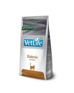 Vet Life Cat Diabetic корм для кошек при диабете Диетический 2 кг Farmina vet life