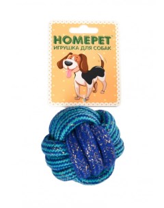 Seaside игрушка для собак узел из каната 6 см Синий Homepet