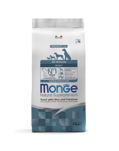 Dog Monoprotein Trout корм для собак всех пород Форель рис картофель 2 5 кг Monge