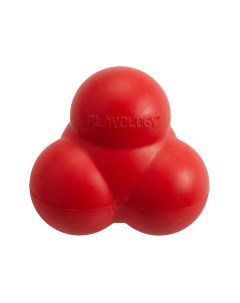 Squeaky Bounce Ball жевательный тройной мяч с пищалкой и с ароматом говядины Красный Playology