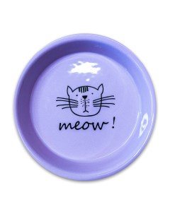 Миска керамическая для кошек MEOW 200 мл Сиреневая Mr.kranch
