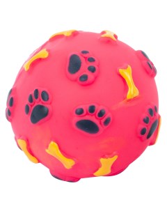 Игрушка Мячик с отпечатками лап и косточек для собак 8 см Beeztees