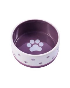 Миска нескользящая для собак с лапкой 360 мл Фиолетовая Mr.kranch