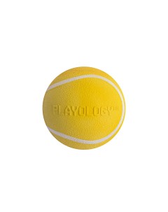 Squeaky Chew Ball жевательный мяч с пищалкой и с ароматом курицы 8 см Желтый Playology