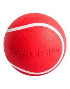 Squeaky Chew Ball жевательный мяч с пищалкой и с ароматом говядины 8 см Красный Playology