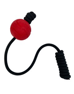 Игрушка для собак мяч на шнуре 6 см Красный Mr.kranch