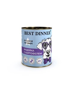 Vet Profi Urinary консервы для собак при профилактике и лечении рецидивов МКБ Индейка 340 г Best dinner
