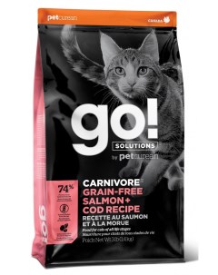 CARNIVORE Grain Free корм для котят и кошек Лосось и треска 1 36 кг @go