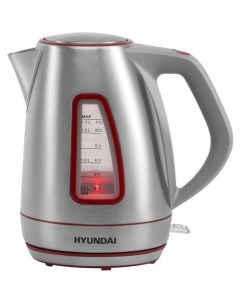 Чайник электрический HYK S3601 2000Вт серебристый и красный Hyundai