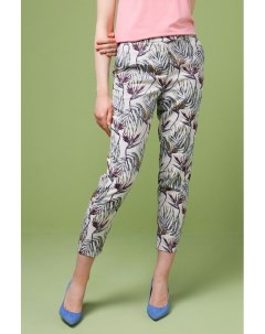 Укороченные брюки с растительным принтом Paola ray