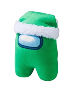 Мягкая игрушка 3 серия в зеленой шапке 13 см Among us