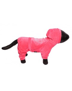Велюровый комбинезон для миниатюрных собак Crown розовый XL Lion