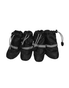 Ботинки для собак чёрные со светоотражающей полосой XL Yami-yami одежда